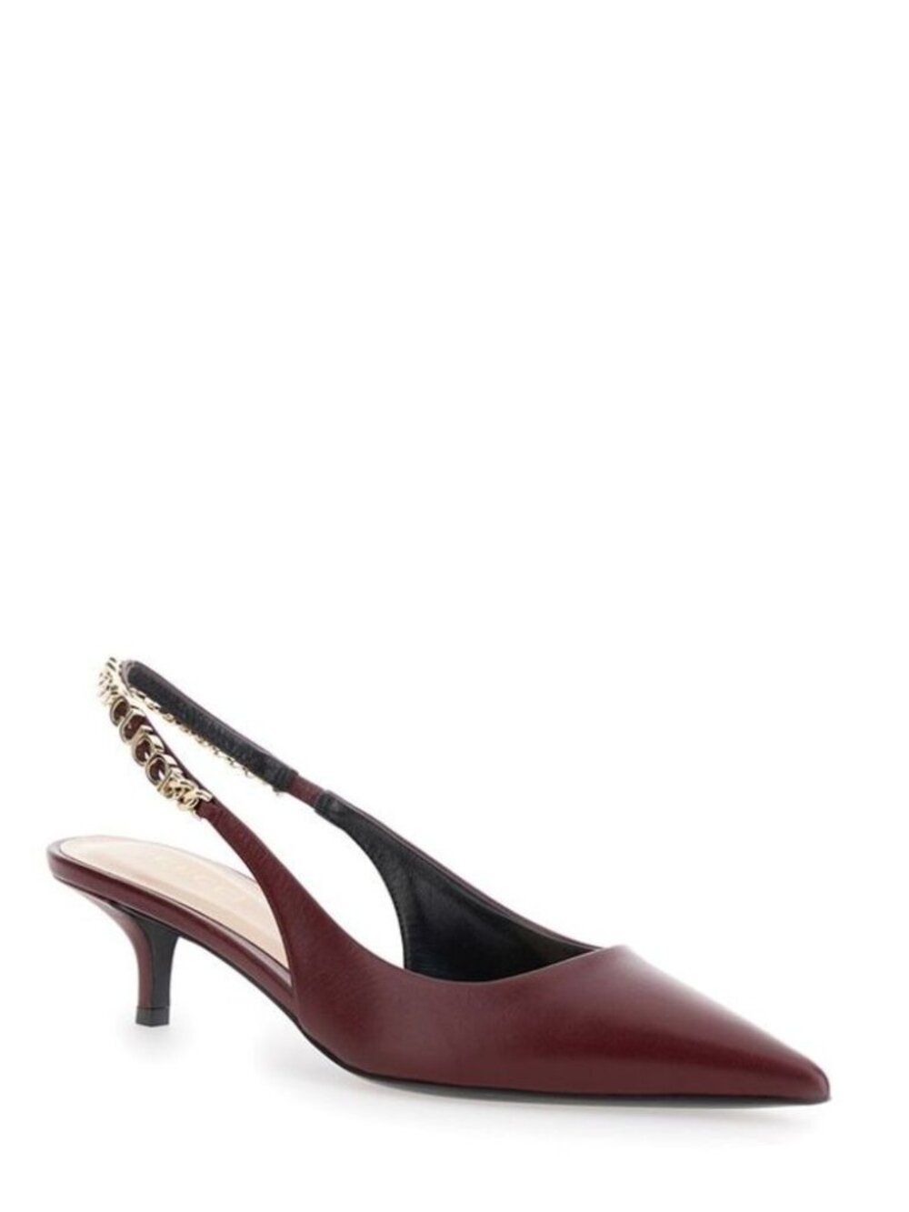 NEW Malaga Kid Nappa Charlotte Signoria 35mm Slingback Pumps 37.5 Rosso Ancora